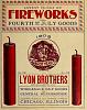 Feuerwerks-Teil des Lyon Brother Katalogs von 1903.
